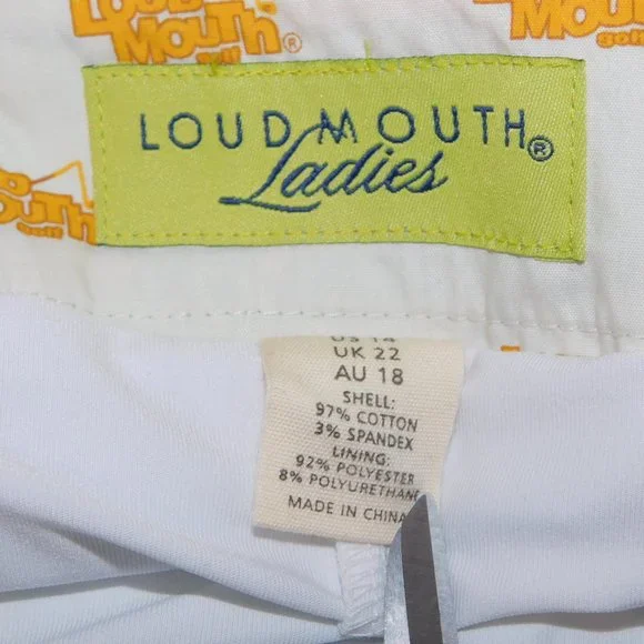 LOUDMOUTH Pebble Peach Womens 14 Green Orange Plaid Golf Skort NEW with Tag - Picture 2 of 10